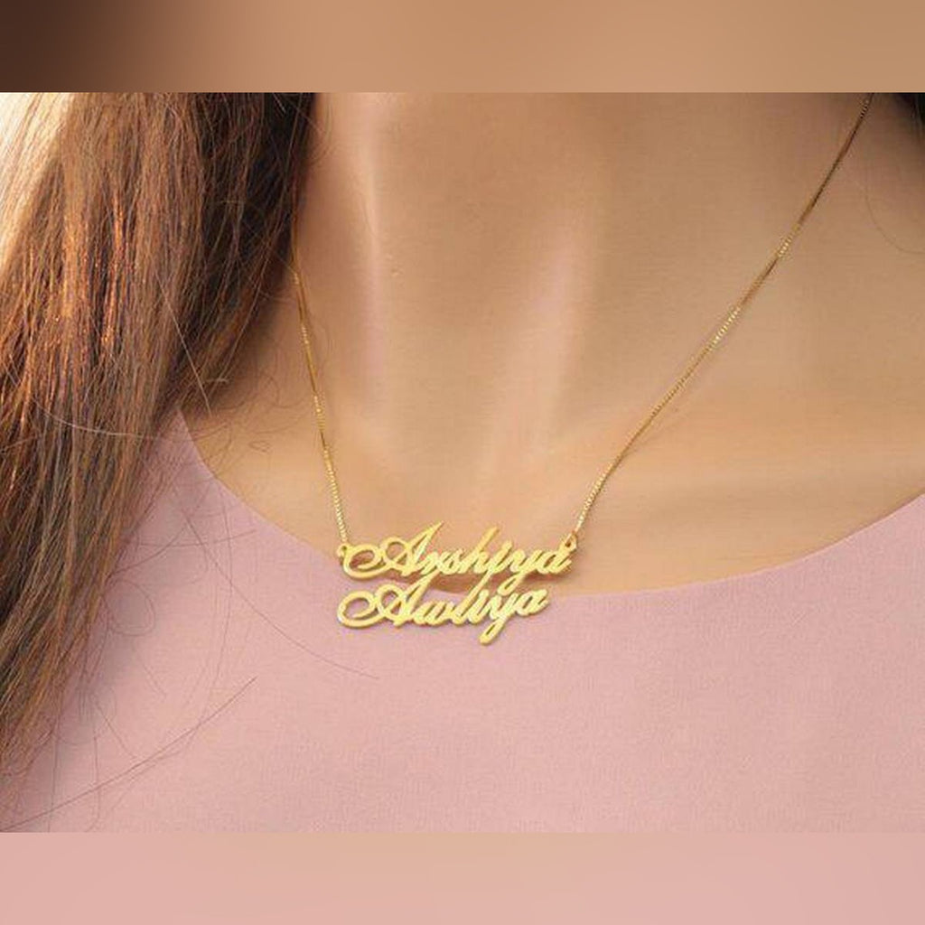 Customize double name locket