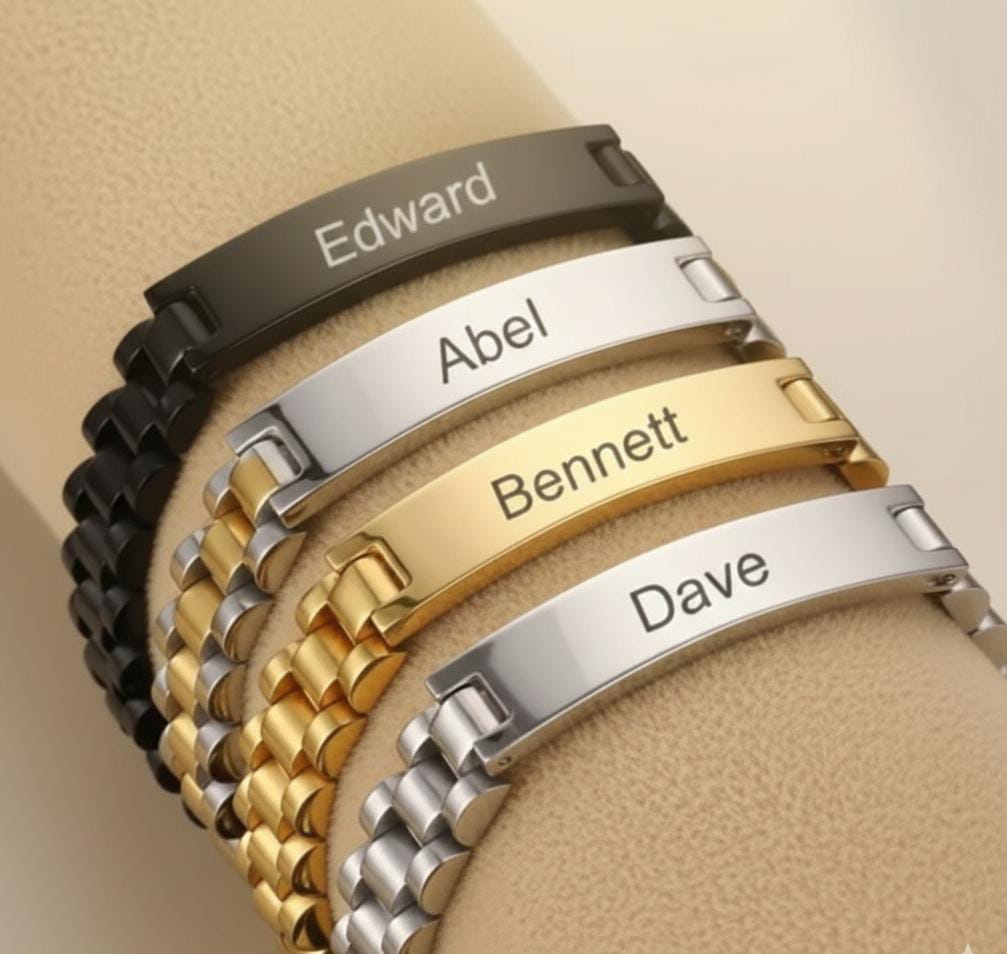 Customize engraving gents bracelet