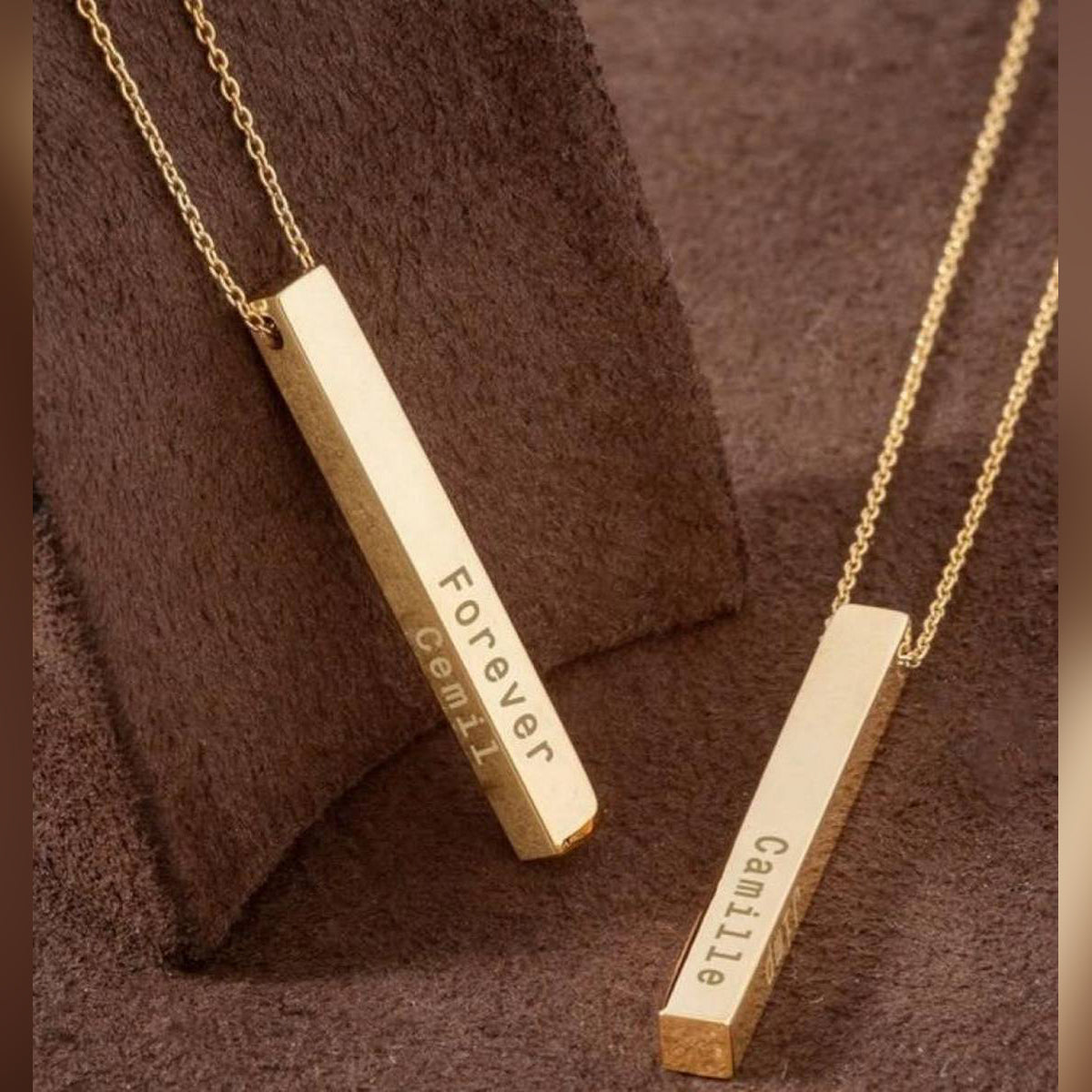 Customize Engraved Bar Locket