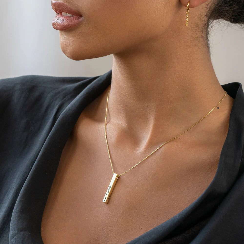 Customize Engraved Bar Locket